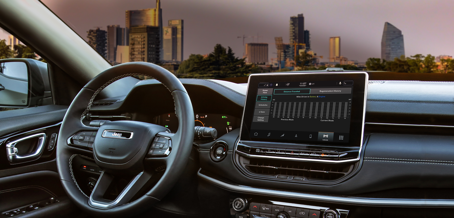 New Uconnect™ infotainment system and digital instrument cluster
